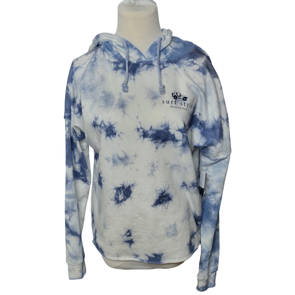 Surf Style Daytona Beach Tie-dye Long sleeve Hoodie